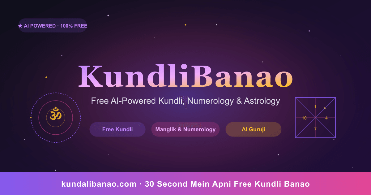 KundliBanao - Free AI-powered Vedic astrology, Janam Kundli, Numerology and Kundli Milan platform